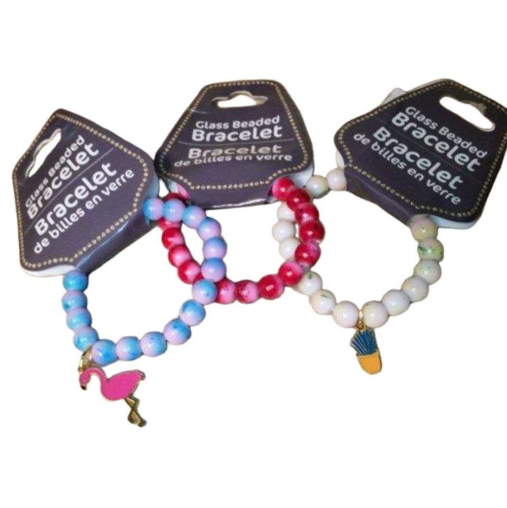 Nwt Glass Beaded Ombre Bracelets Stretch Bundle 3